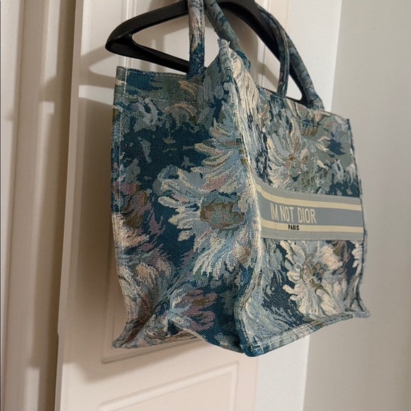 I’m not Dior Paris Floral Canvas Tote Bag - Picture 2 of 2
